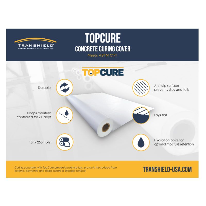 Eagle Industries CB-08250 - 8' x 250' Wet Cure Synthetic Polypropylene  Concrete Curing Blanket